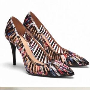 Zara Caged MultiColor Heel Sz 11, NWT